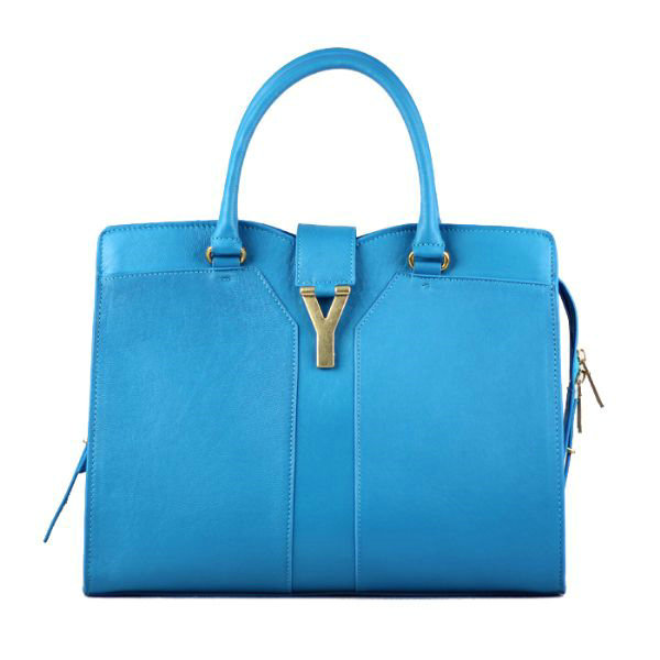 YSL medium cabas chyc bag 2030L sky blue